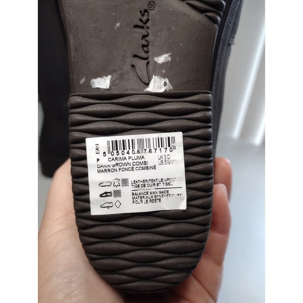 Clarks Carima Pluma Dark Brown Waterproof Lace Up Tall Winter Boots Womens 5.5